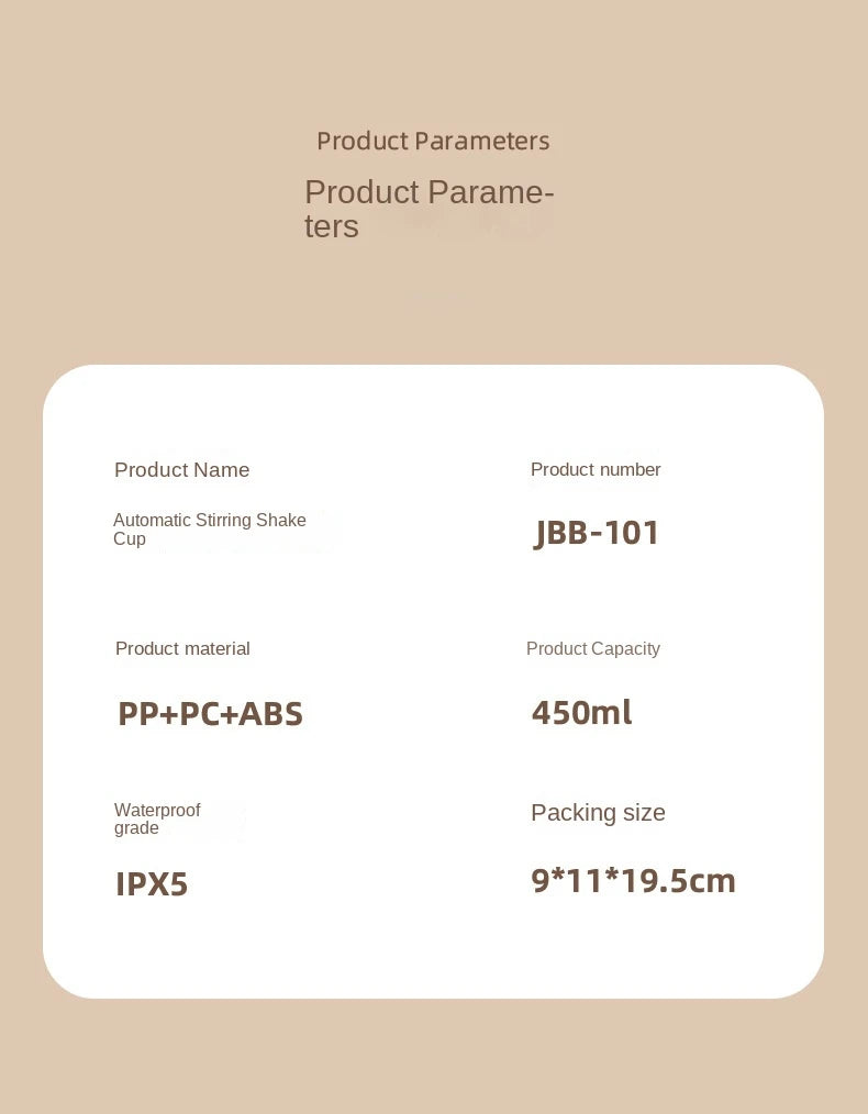 New Women Men Shaker Cup USB Charging Shaker Cup For Protein Shaker Meal Replacement Shake Portable Gym Water Bottle Mixing Cup