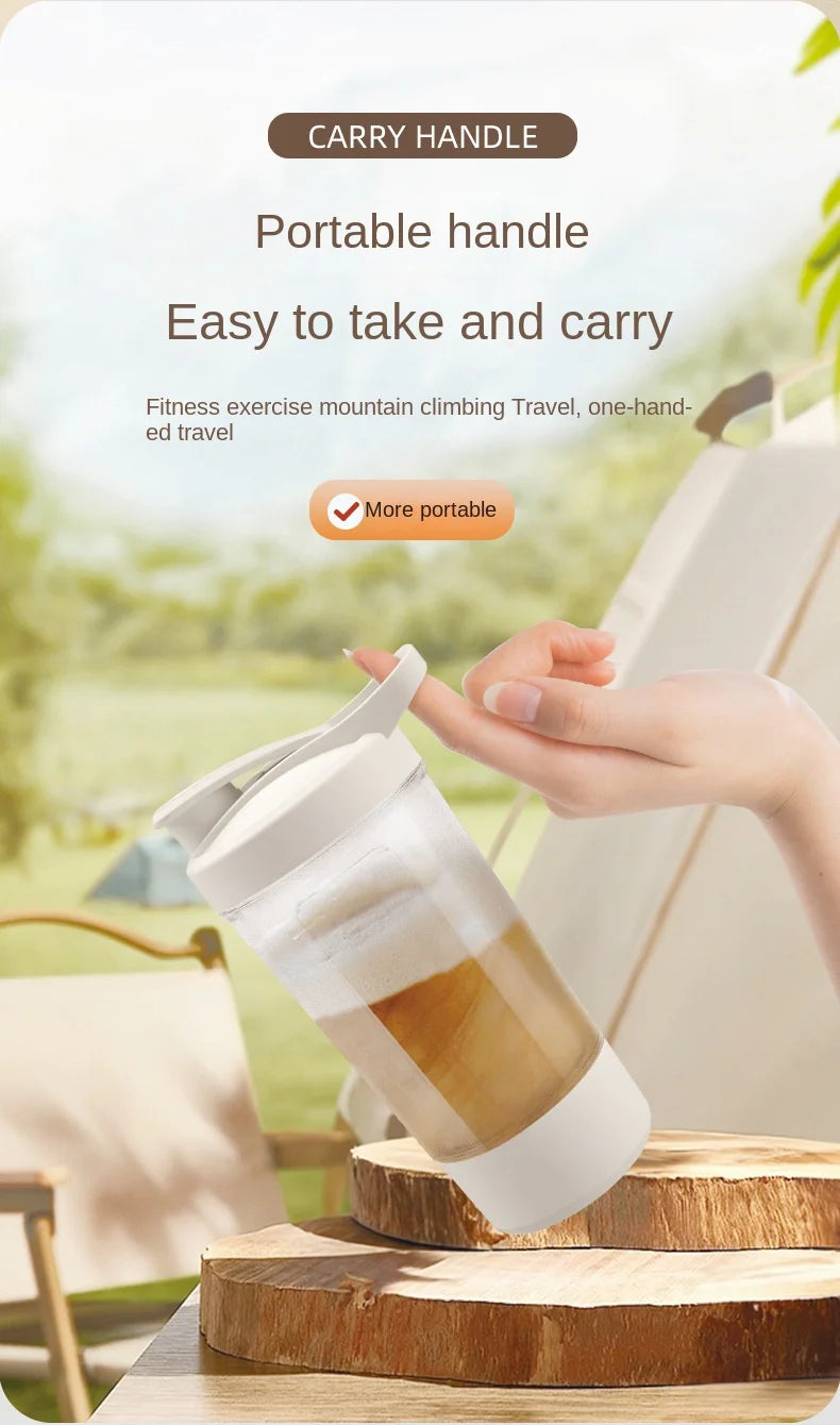 New Women Men Shaker Cup USB Charging Shaker Cup For Protein Shaker Meal Replacement Shake Portable Gym Water Bottle Mixing Cup